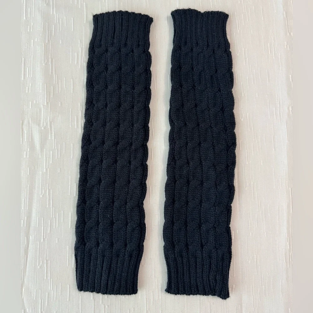 Black Cable Knit Leg Warmers | Little & Young Girls | NWOT | Winter